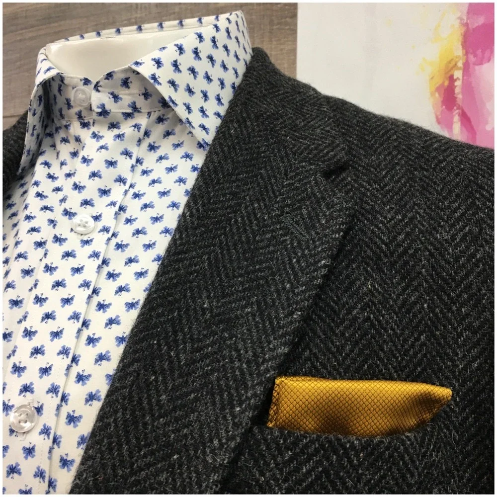 VINTAGE‎ FARAH Mens Tweed Blazer Sport Coat Casual Jacket Size 42R Wool Suit